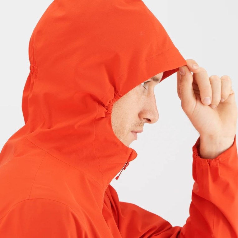 Salomon Essential Waterproof 2.5 L Men's Shell Jackets Orange | CA 54S13